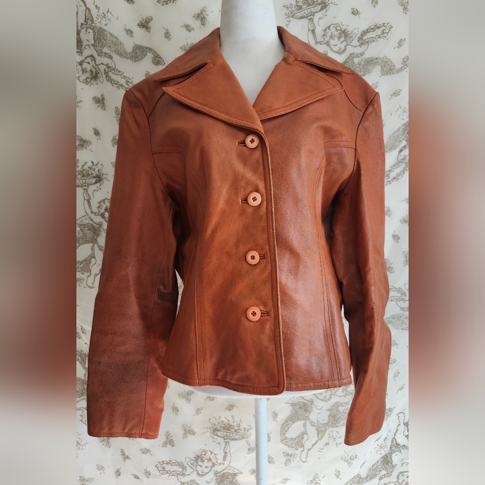 Wilsons Leather Maxima Button-Front Jacket in Cog… - image 1
